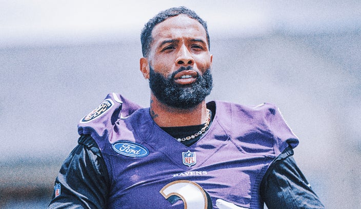 Odell Beckham Jr. suits up for first time in 16 months as Ravens begin  minicamp Photos - Bally Sports