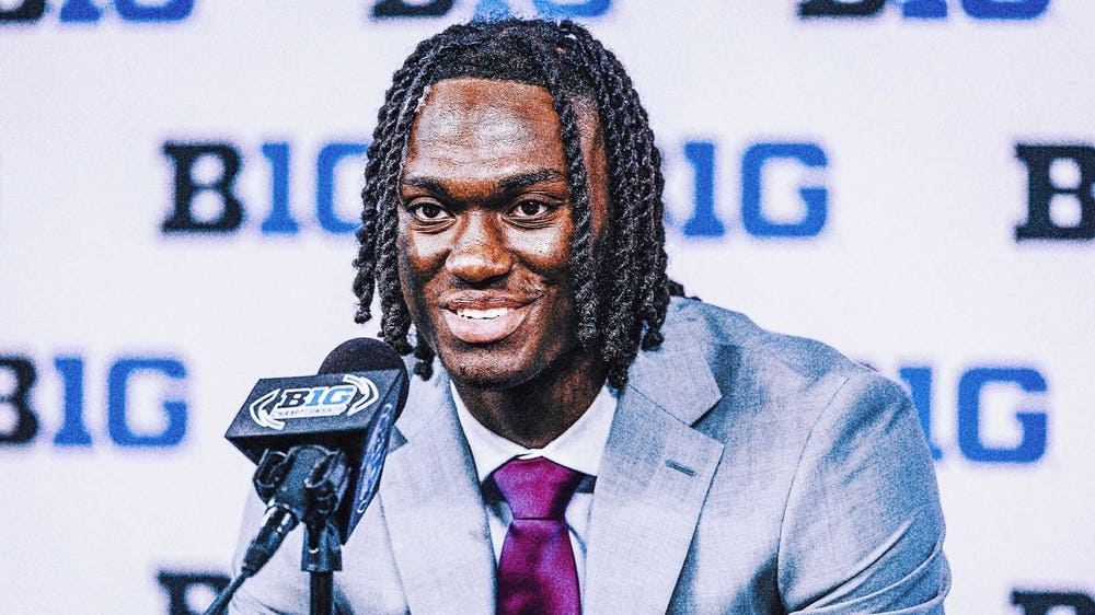 Marvin Harrison Jr. pays tribute to dad at Big Ten media day in Indianapolis