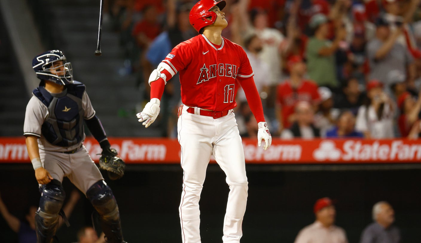 Shohei Ohtani's 35th homer and bat flip in Angels win over Yanks leads to  viral moment