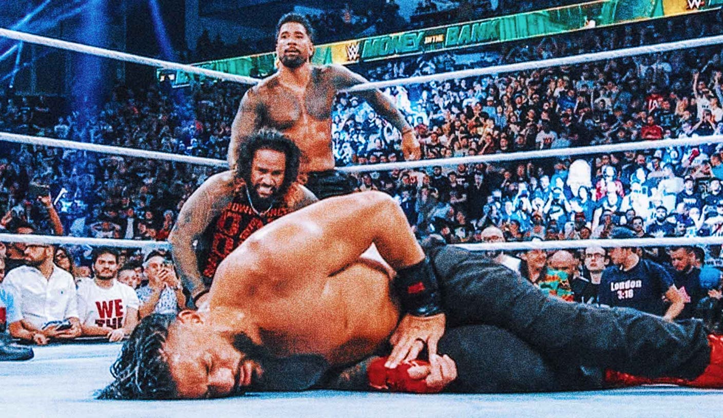 Roman Reigns is pinned for first time in more than 3 years at WWE Money in the Bank