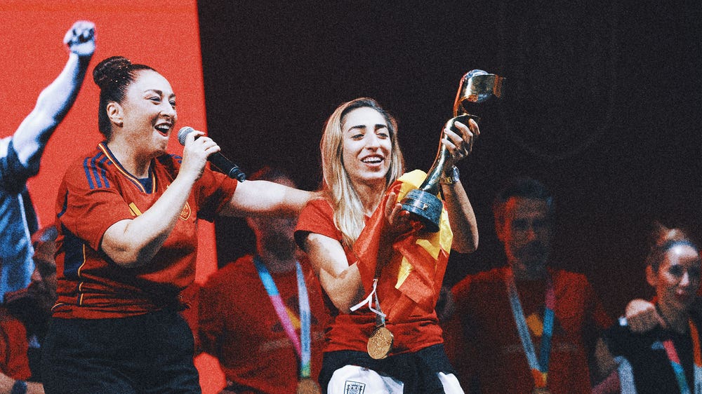 Spain celebrates World Cup at home with Olga Carmona remembering her late father