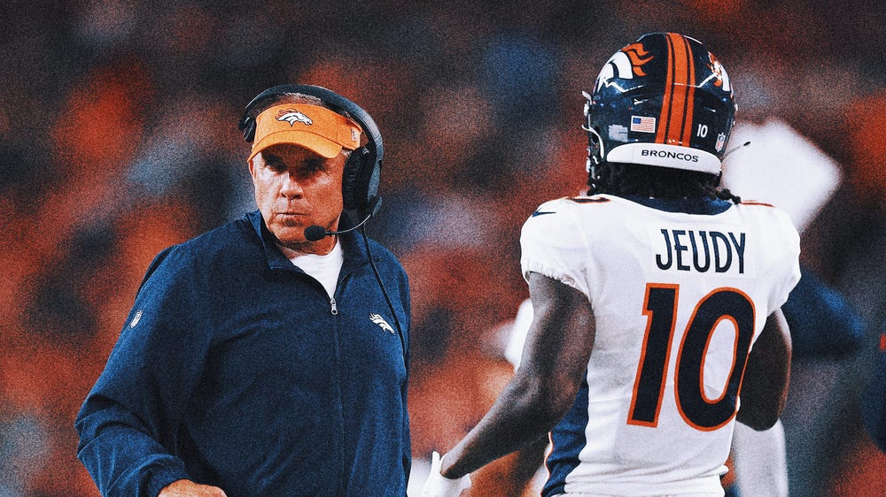 Broncos WR Jerry Jeudy carted off field with apparent hamstring injury