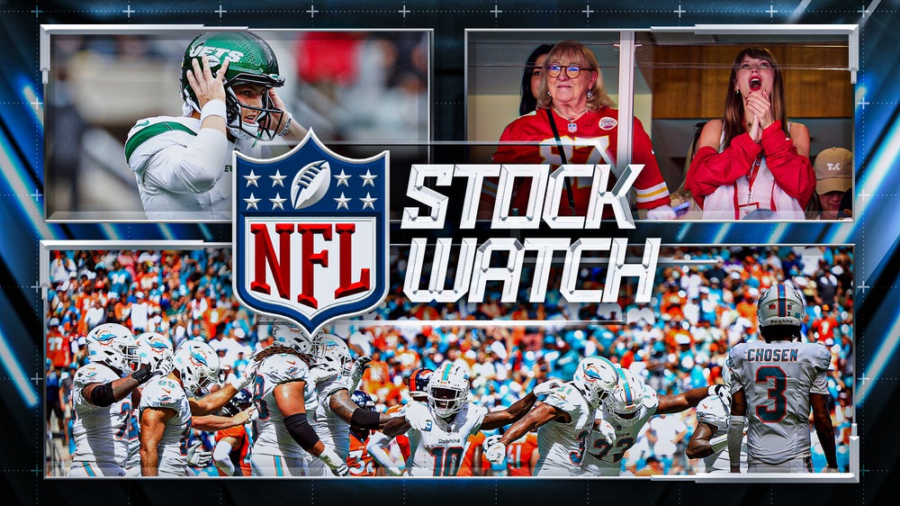 NFL Stock Watch: Dolphins' blazing O, Travis Kelce's Love Story, Zach Wilson's struggles