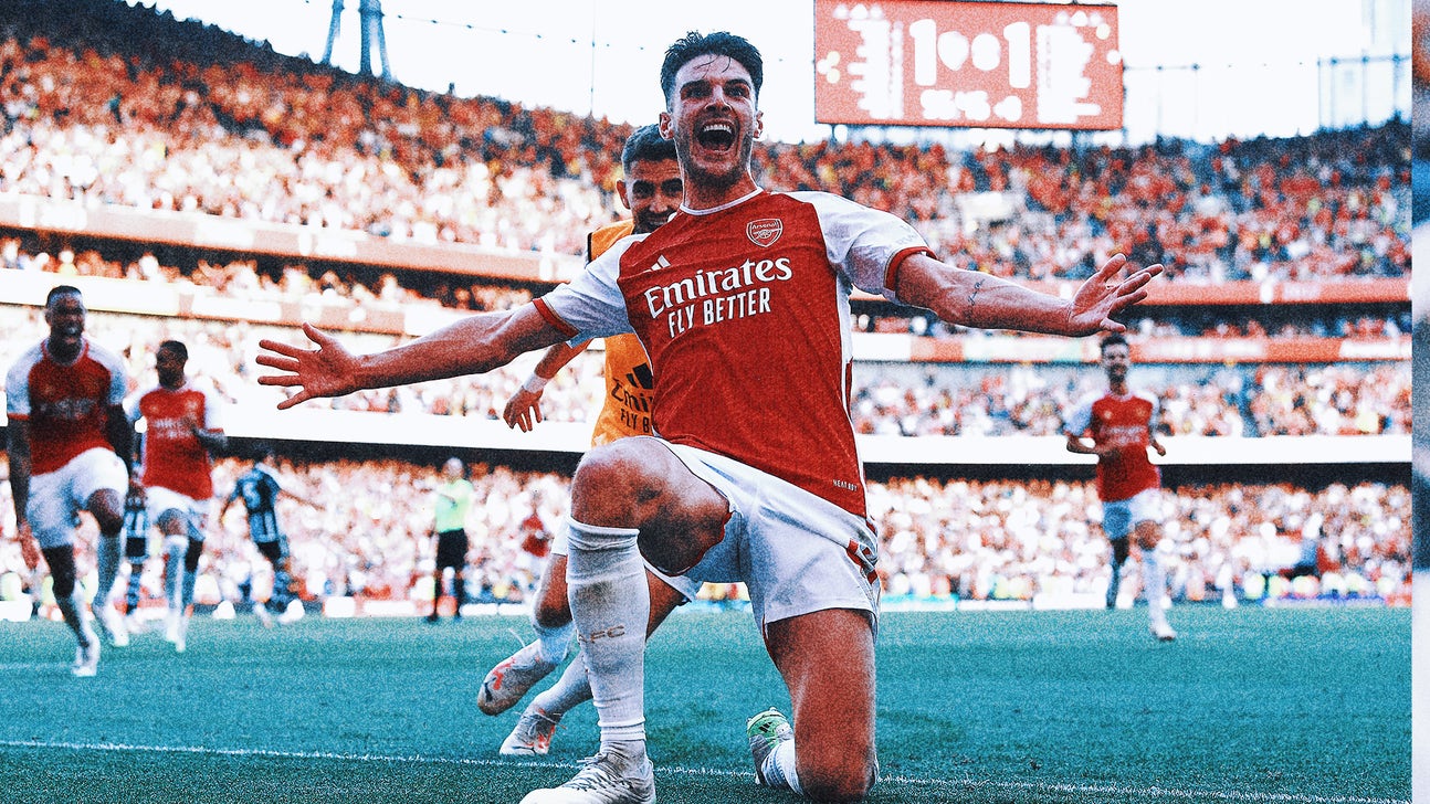 Arsenal gets stoppage time goals from Declan Rice, Gabriel Jesus to beat Man U