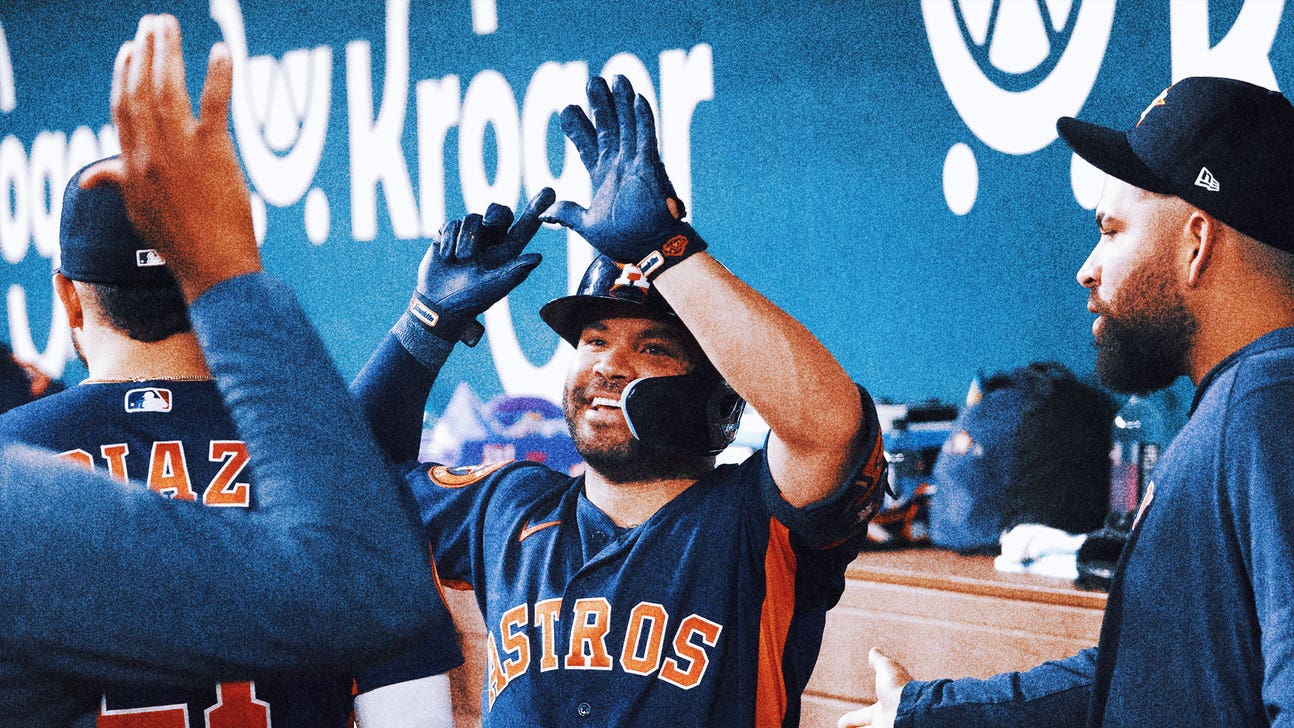 Astros' Jose Altuve homers in first 3 at-bats against Rangers, gets 4 in a row overall