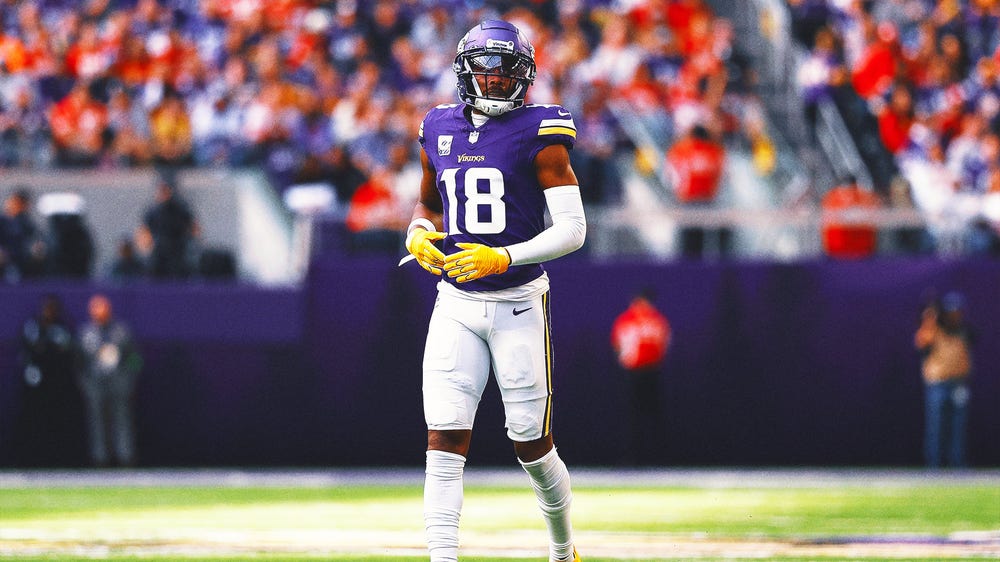 Minnesota Vikings wide receiver Justin Jefferson (18) in action