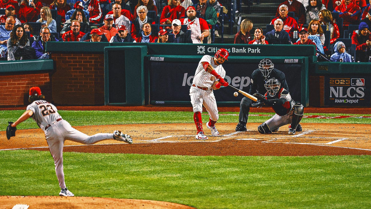 Phillies bury Diamondbacks with three early homers in Game 1 win