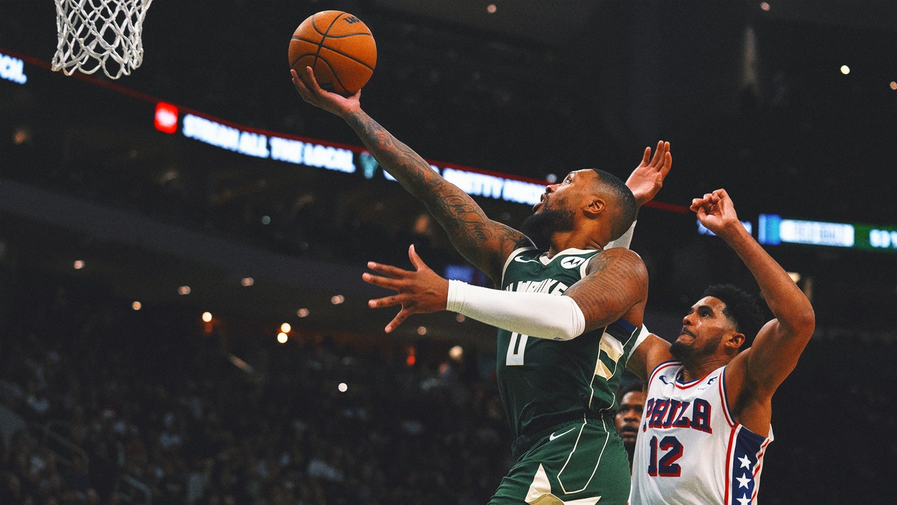 Damian Lillard scores 39 points in his Bucks debut, Sixers lose without James Harden