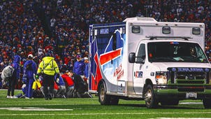 NEXT Trending Image: Bills RB Damien Harris reportedly out of hospital, will be 'fine' after neck injury