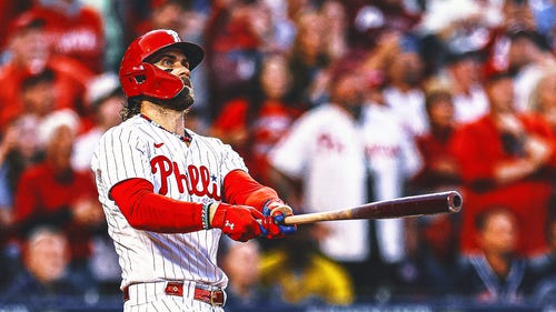 NEXT Trending Image: Phillies All-Star slugger Bryce Harper out against Dodgers with bruised left hand
