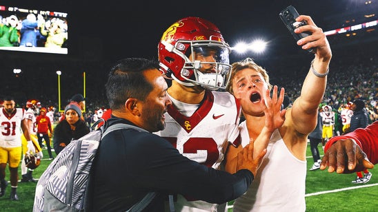 Caleb Williams shakes off 'first bad game,' claps back at Notre Dame heckler before USC-Utah