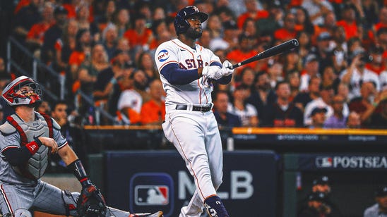 Yordan Álvarez reintroduces himself to playoffs with two homers in Astros' win over Twins