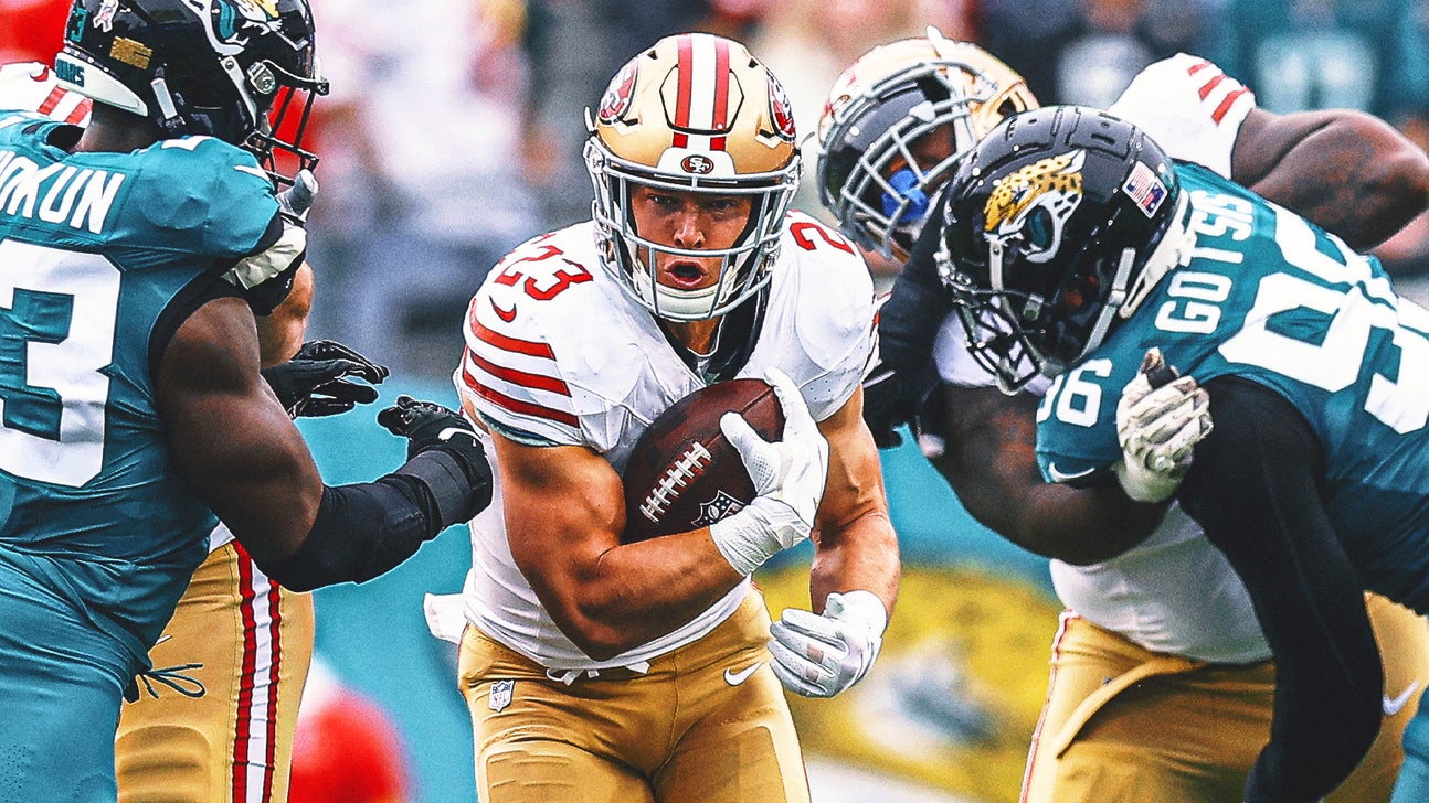 49ers RB Christian McCaffrey on failing to break consecutive TD record: 'I suck'