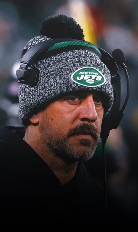 Aaron Rodgers serves as New York Jets ticket salesman