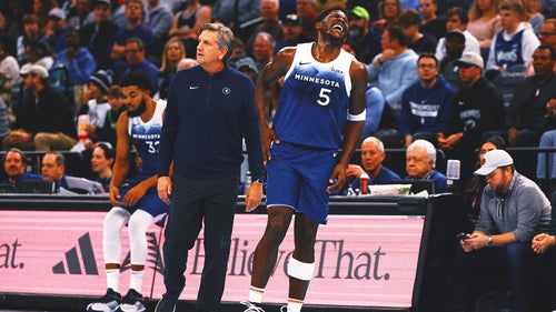 MINNESOTA TIMBERWOLVES Trending Image: Anthony Edwards sustains injury in Timberwolves' 106-103 win vs. Thunder