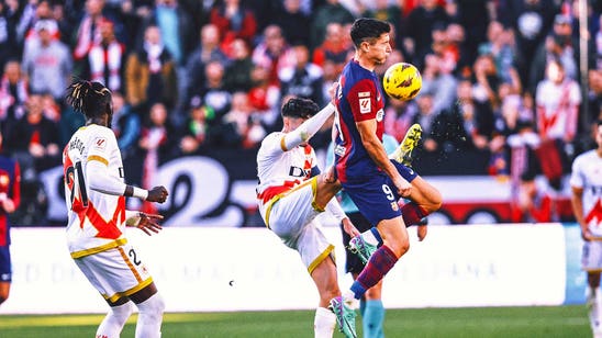 Barcelona needs own goal to salvage 1-1 draw at Rayo