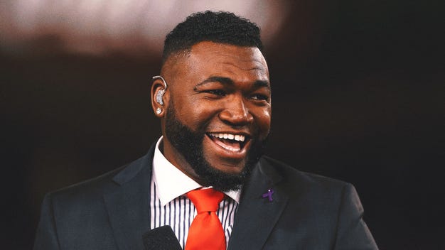 Red Sox legend David Ortiz gifts "My Dawg" shirts during postseason coverage