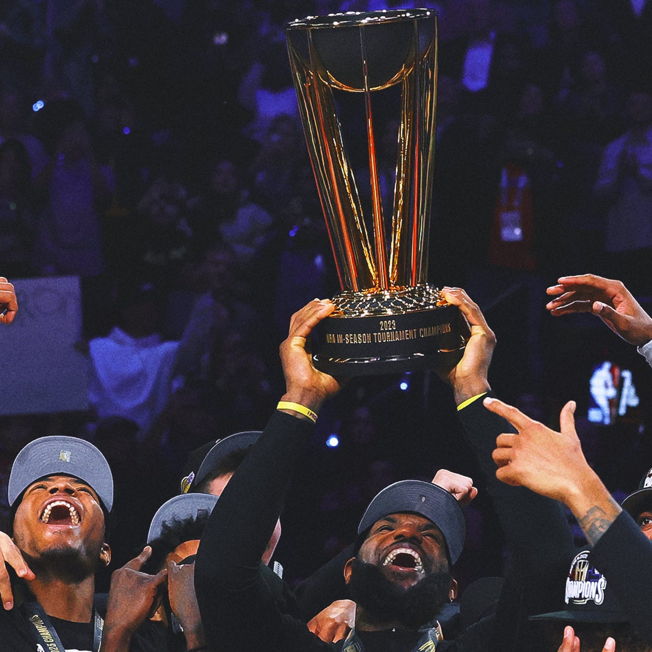 lakers showtime trophy ring banner