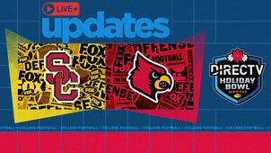 NEXT Trending Image: 2023 Holiday Bowl highlights: Moss has six TDs as USC thumps Louisville