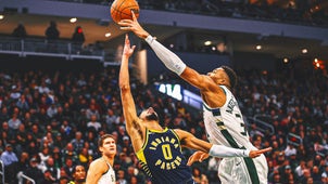 GIANNIS ANTETOKOUNMPO Trending Image: Giannis Antetokounmpo scores franchise-record 64 points, Bucks beat Pacers 140-126
