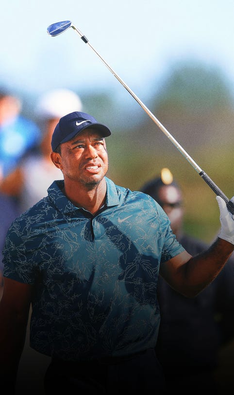 Kuchar and son build 3-shot lead. Tiger Woods and son have to settle for a  nice family affair