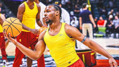 COLLEGE BASKETBALL Trending Image: Bronny James takes pregame warmups with USC as return draws closer