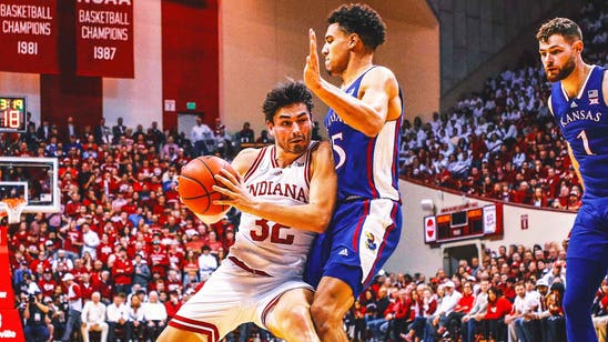No. 2 Kansas rallies to beat Indiana at Assembly Hall for first time