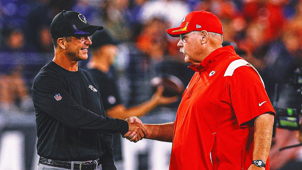 AFC title game means a reunion for John Harbaugh and Andy Reid, who coached together in Philadelphia