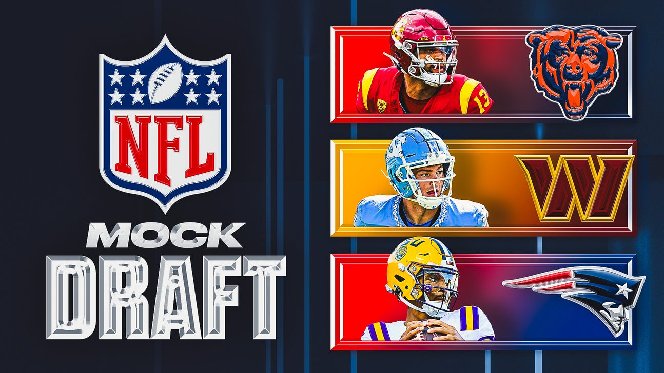 2024 NFL mock draft Bears Commanders Patriots add QBs first 7 picks on offense FOX Sports