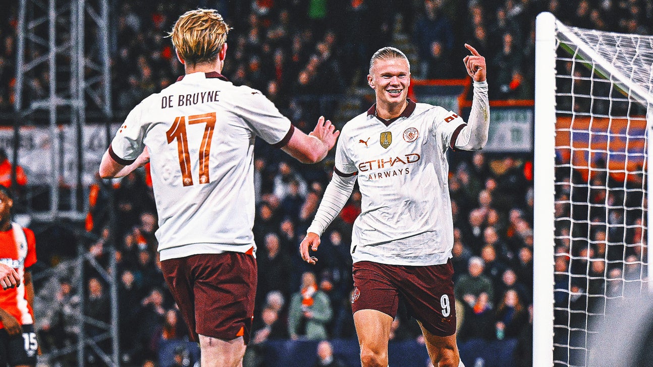 Erling Haaland scores five goals in Man City's 6-2 rout of Luton in the FA Cup