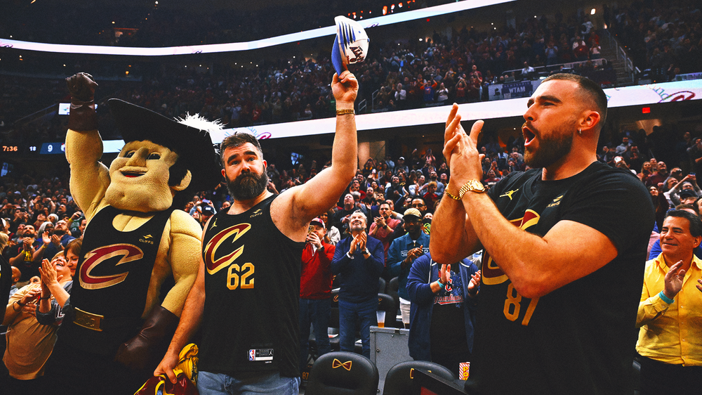 Jason Kelce's retirement so far: Time with Travis, a flaming table jump and an NBA game
