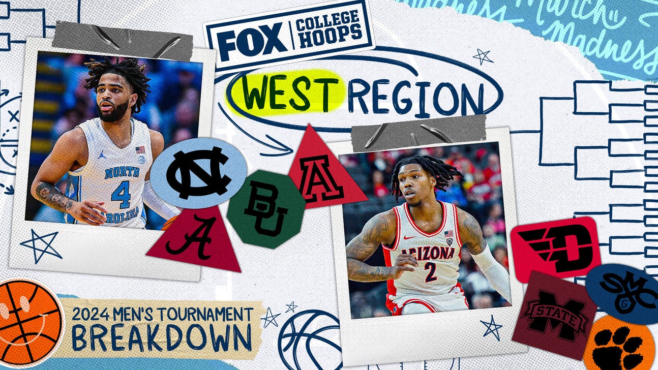 2024 NCAA Tournament West Region Bracket Predictions, upsets, top
