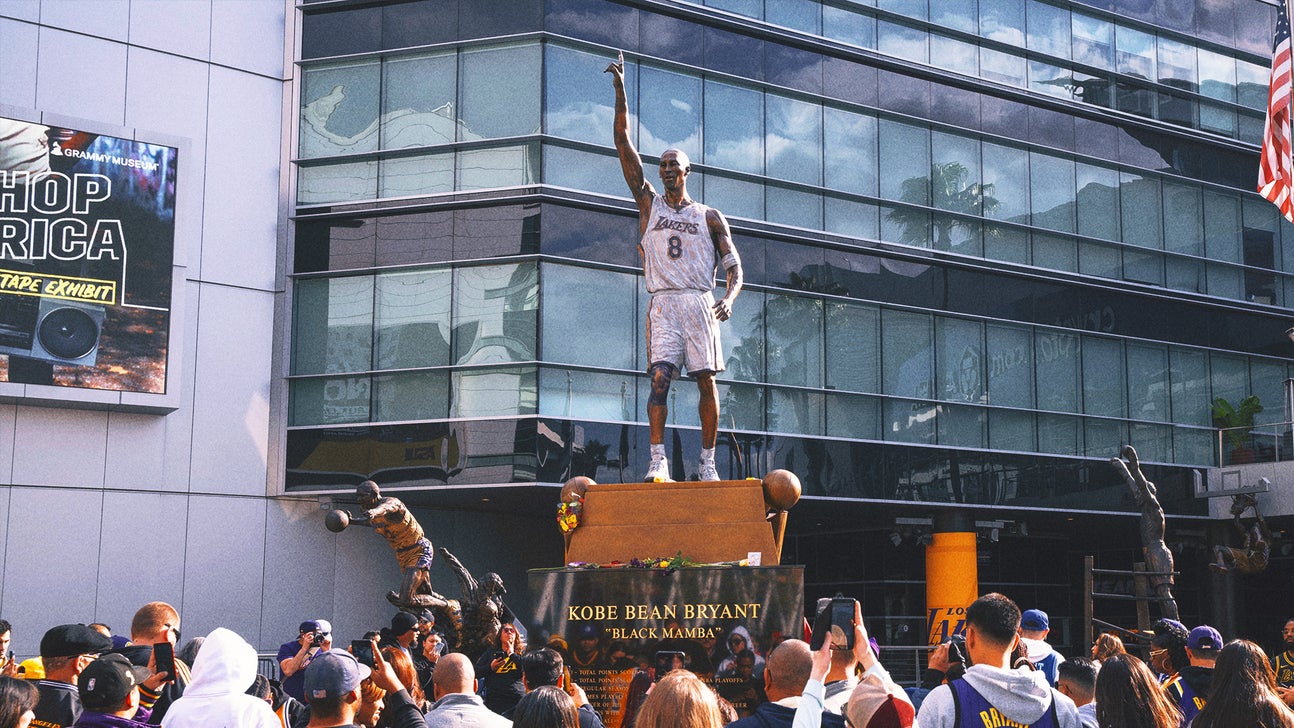 Lakers planning to fix spelling errors carved into base of Kobe Bryant statue