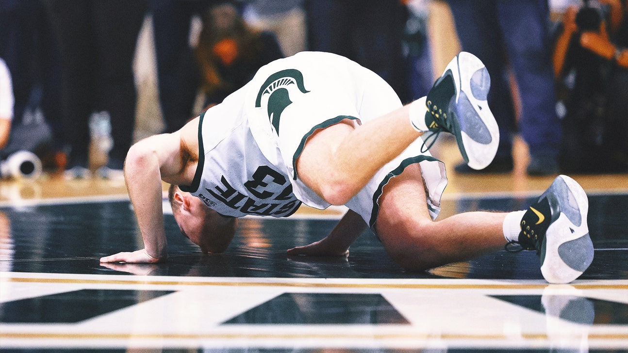 Tom Izzo's son, Steven, suits up for last home game at Michigan State in 53-49 win over Northwestern