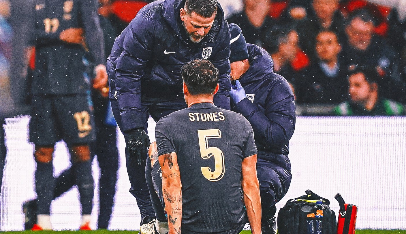 John Stones injured early in England’s match with Belgium