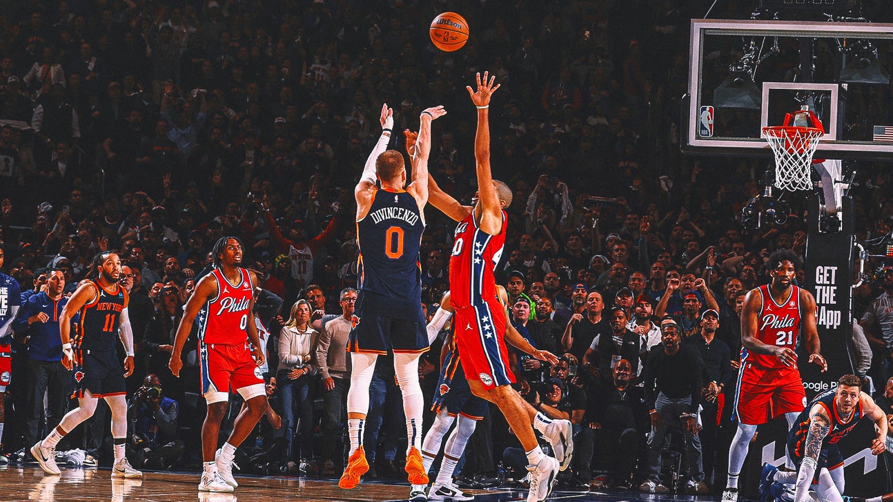 Donte DiVincenzo caps desperate rally with 3-pointer, Knicks beat 76ers 104-101 to take 2-0 lead