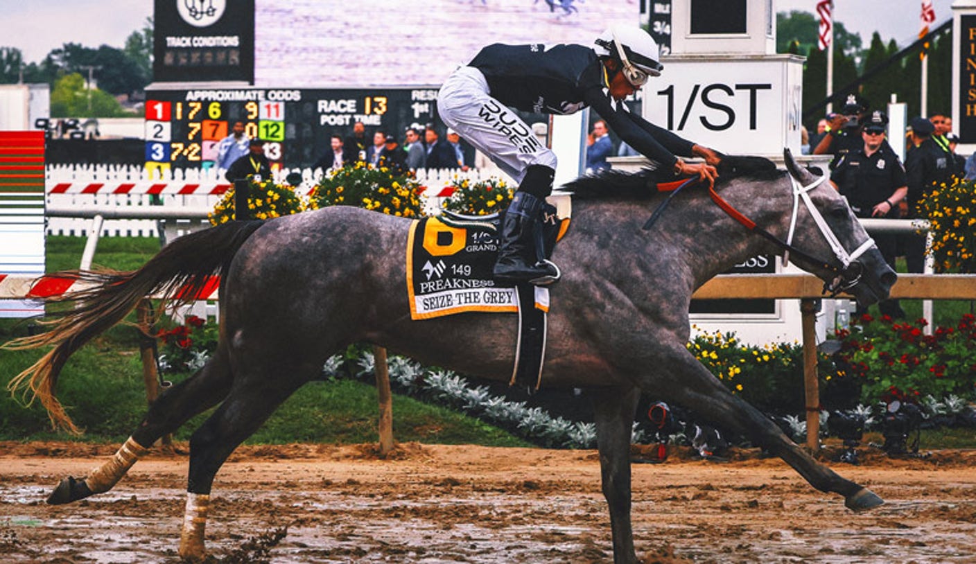 Seize the Gray wins the 149th working of the Preakness Stakes