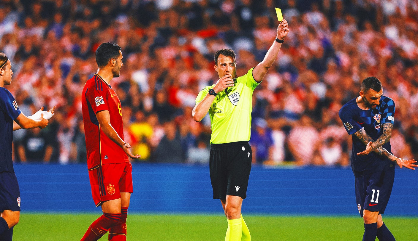 A yellow card only for speaking to the ref? Soccer’s huge leap at Euro 2024 A yellow card only for speaking to the ref? Soccer’s huge leap at Euro 2024