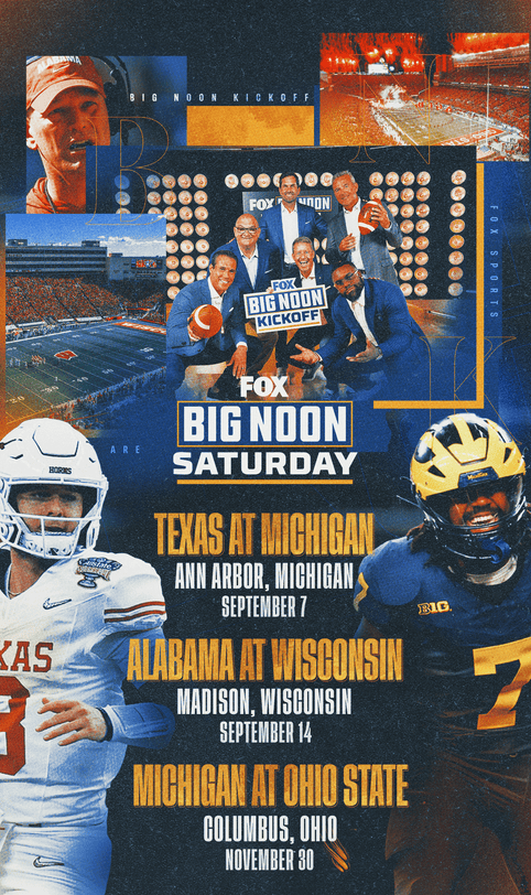 FOX Big Noon Kickoff slate includes Michigan-Ohio State, Alabama-Wisconsin
