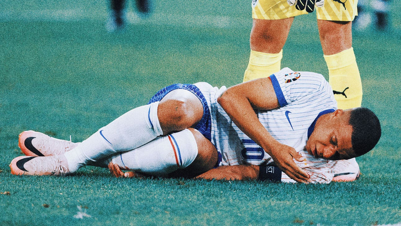 Kylian Mbappé suffers bloodied face, misses simple chance, but France beats Austria