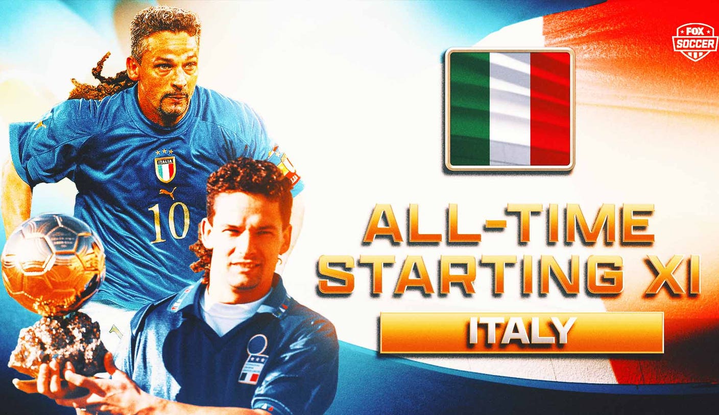 Italy All-Time XI: Roberto Baggio stars in midfield with Andrea Pirlo Italy All-Time XI: Roberto Baggio stars in midfield with Andrea Pirlo