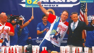 Next Story Image: Joey Chestnut nearly tops Nathan's winner in half the time at separate event