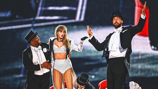 Travis Kelce makes surprise onstage appearance at Taylor Swift's London concert