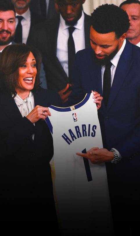 Vice President Kamala Harris stops by US Olympic men's basketball practice