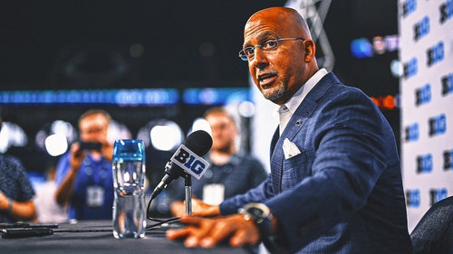 PENN STATE NITTANY LIONS Trending Image: Penn State coach James Franklin questions if radio helmets will solve sign stealing