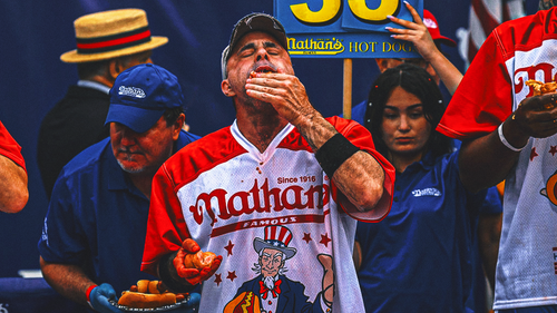NEXT Trending Image: 2024 Nathan's Hot Dog Eating Contest odds: Lines, best bet; Joey Chestnut out