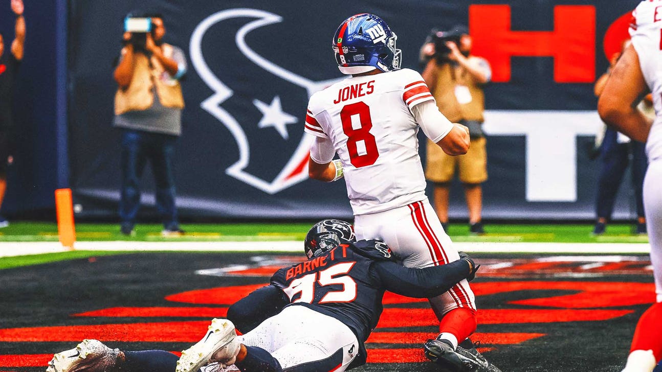 Giants' Daniel Jones 'excited to be out there' despite two-pick performance