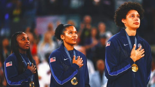 NEXT Trending Image: Brittney Griner lets tears flow during national anthem after USA women win gold