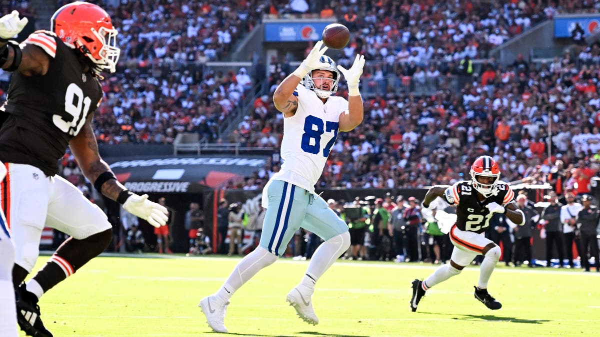 Jake Ferguson is expected to return to the Cowboys' lineup in Week 2. (Photo by Nick Cammett/Diamond Images via Getty Images)