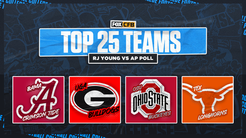 COLLEGE FOOTBALL Trending Image: RJ Young's Top 25 rankings vs. AP Top 25 Poll: Will Bama spoil Texas-Georgia debate?